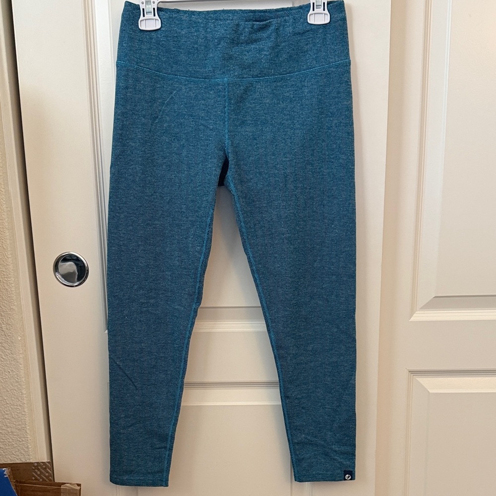 Oiselle Herringbird 3/4 tights 8 teal
